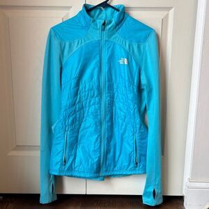 The North Face Animagi Insulated Jacket blue lightweight Women large EUC hiking